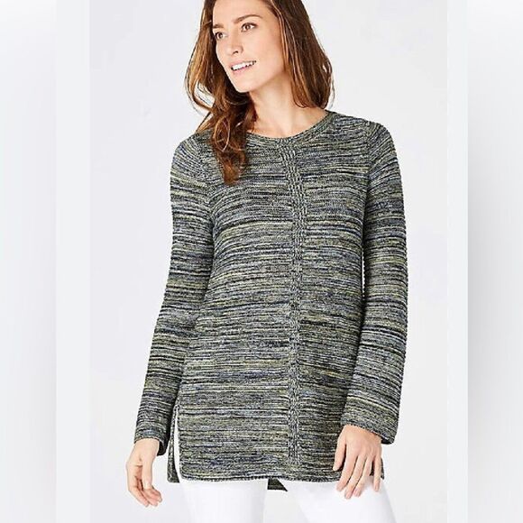COPY - J Jill textured cotton blend tunic sweater.  Size M - Picture 1 of 9